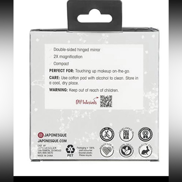 Japonesque Pink Floral Beauty Mirror - Picture 2 of 4